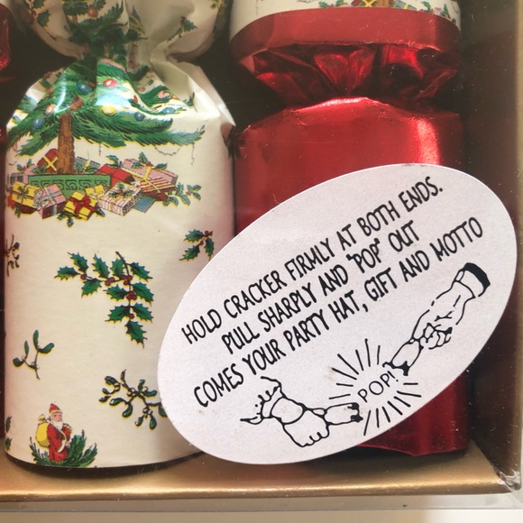 SPODE Christmas Tree Crackers Set of 8 Holiday English - Picture 7 of 9